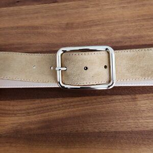 Suede leather belt